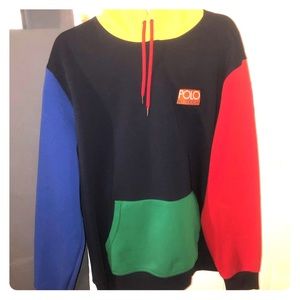 Men’s vintage polo multi colored Hoodie size Xl
